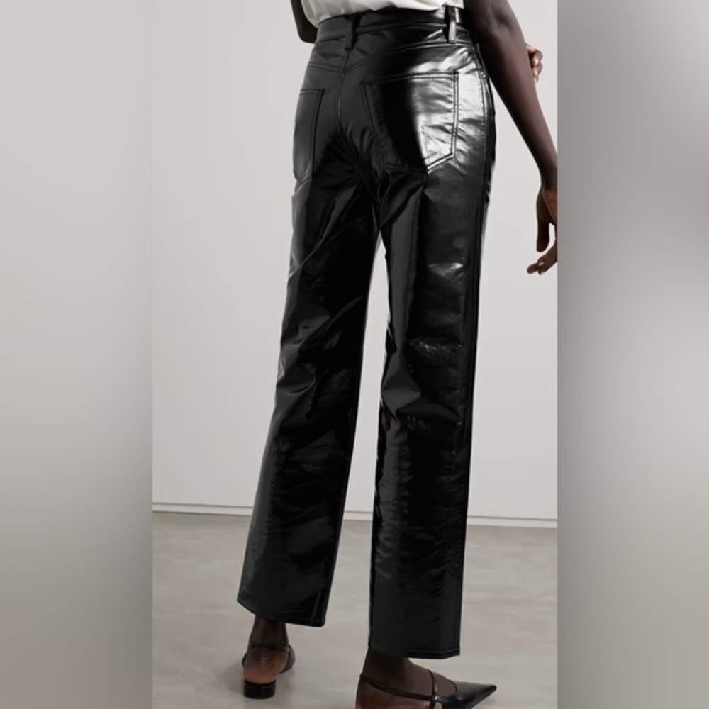 NWT Agolde Leather Black Pants - Picture 6 of 7